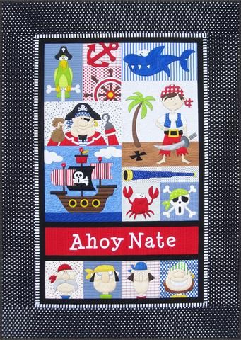 Pirates for Boys & Girls Quilt Pattern Pirate Quilt, Shark Bedding, Kid Quilts Patterns, Girl Quilts Patterns, Boys Quilt Patterns, Appliqué Quilts, Applique Quilt Patterns, Childrens Quilts, Baby Boy Quilts