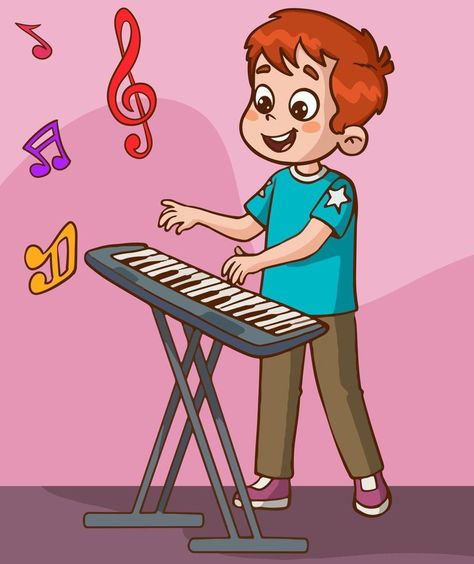 children playing the piano cartoon vector People Playing Piano, Playing Piano Drawing, Cartoon Piano, Piano Drawing, Piano Pictures, Piano Classes, Black Ink Art, Playing The Piano, Music Cartoon