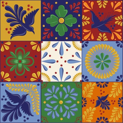 Colorful Mexican Art, Mexican Art Patterns, Mexican Motifs Pattern, Mexico Pattern, Mexican Design Pattern, Traditional Mexican Pattern, Talavera Coloring Page, Talavera Embroidery Pattern, Talavera Stencil Pattern