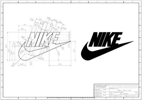 POPUL 2D CAD EXERCISES - NIKE LOGO - STUDYCADCAM Autocad Isometric Drawing, Metal Drawing, Autocad Tutorial, Draw Logo, Geometric Logo Design, Mechanical Engineering Design, Isometric Drawing, Muster Tattoos, Geometric Logo