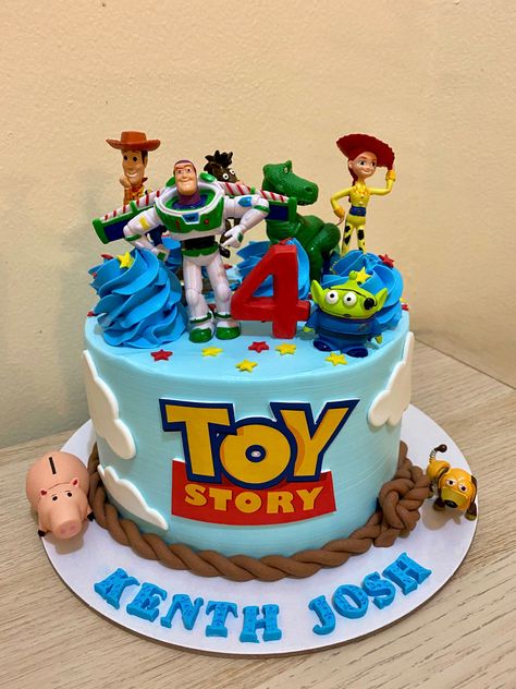 Toy Story Birthday Cake 1 Tier, Buzz And Woody Birthday Cake, Toy Story 4 Birthday Cake, Reach Four The Sky Toy Story Cake, Toy Story Themed Birthday Cake, Toy Story Cloud Cake, Toy Story 3rd Birthday Cake, Simple Toy Story Cake Ideas, Toy Story Themed Cake