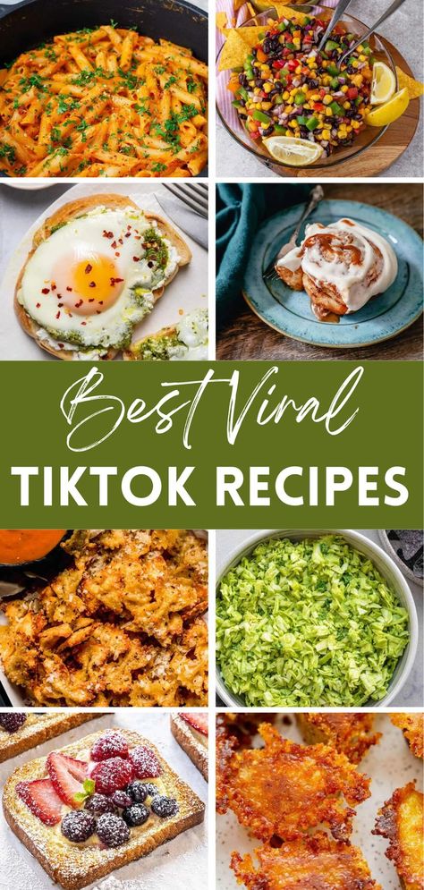 Best Viral TikTok Recipes You Need to Try Try New Recipes, Healthy International Recipes, Viral Recipes Tiktok, Tik Tok Viral Recipes, Unique Vegetarian Recipes, Tiktok Viral Recipes, Viral Pasta Recipe, New Meals To Try, Viral Tiktok Food Recipes