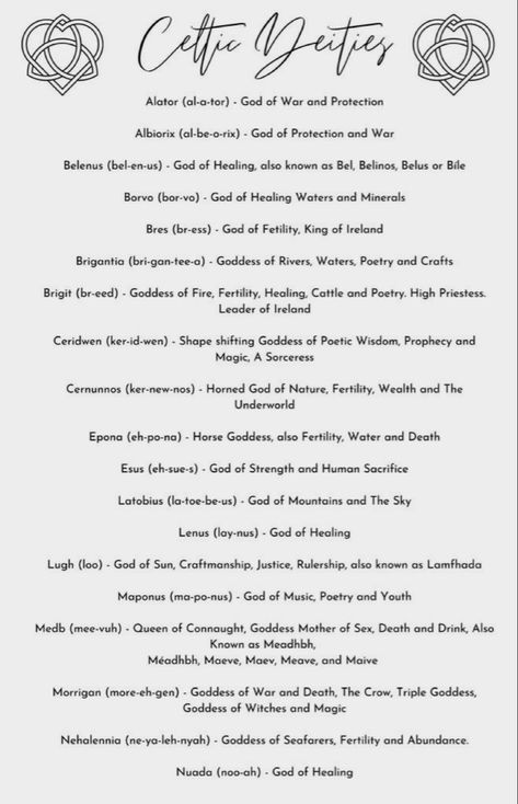 Viking Gods And Goddesses, Wiccan Gods And Goddesses, Pagan Gods And Goddesses, Celtic Beliefs, Irish Gods, Celtic Witchcraft, List Of Deities, Pagan Deities, Celtic Prayer