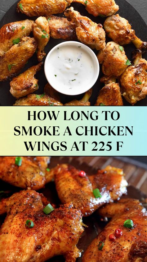 HOW LONG TO SMOKE A CHICKEN WINGS AT 225 F Chicken Wings On The Smoker, Brined Smoked Chicken Wings, Smoked Bbq Wings, Chicken Wings In Electric Smoker, Pellet Smoker Wings, Chicken Wing Brine Smoked, Smoked Whole Chicken Wings, Chicken Wings Smoker Recipes, Smoked Chicken Wings Traeger