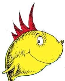 Glad Fish | Dr. Seuss Wiki | Fandom Seussical Musical, Dr Seuss Fish, Dr Suess Characters, Dr Seuss Art, Funny Hair, Red Fish Blue Fish, One Fish Two Fish, Yellow Fish, Two Fish