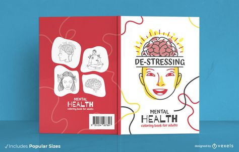 Health Book Cover Design, Health Advertisement, Posters Layout, Brain Book, Book Design Inspiration, Health Book, Vector Character Design, Mandala Design Pattern, Health Design