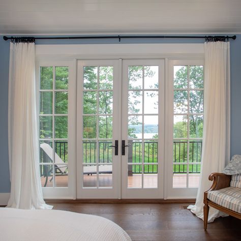 Edgewater Design Group | Architecture, Engineering, and Design French Doors To Balcony, Bedroom Balcony Doors, Bedrooms With French Doors, Bedroom French Doors, Cottage House Interior, Balcony Door, French Doors Bedroom, Sliding French Doors, Glass Doors Patio