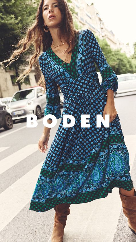 Boden Elegant Fashion, Blue Dresses, Dress Up, Turn Ons, Dresses, Blue