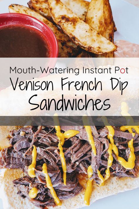 Instant Pot French Dip Venison Roast Pressure Cooker, Recipes For Canned Venison, Elk Slow Cooker Recipes, Venison Instapot Recipes, Slow Cooker Venison Recipes, Canned Venison Recipes Dinners, Venison Slow Cooker Recipes, Venison Shoulder Recipes, Deer Shoulder Recipes