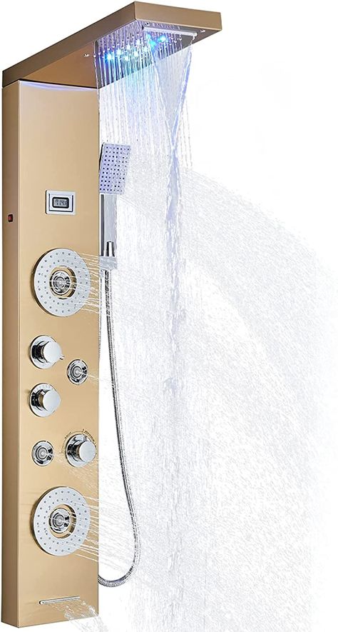 Shower Tower Panel, Waterfall Shower Head, Shower Tower, Massage Body, Waterfall Shower, Shower Columns, Shower Panel, Display Wall, Rainfall Shower Head