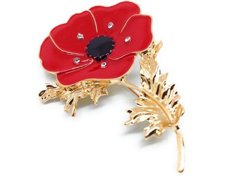 RED POPPY FLOWER BROOCH PIN Enamel Glass Rhinestone Gold Tone Costume Jewelry On sale now! #ebay #flowerjewelry #brooch #poppy Plant Enamel Pin, Poppy Pins, Remembrance Poppy, Poppy Brooches, Lapel Brooch, Corsage Pins, Poppy Design, Red Poppy, Enamel Lapel Pin