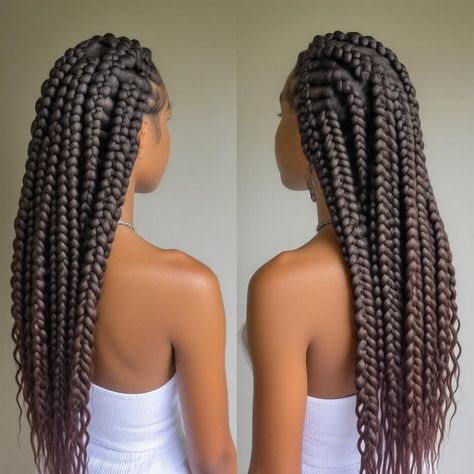 💇 Classic Boho Braids Cornrows jumbo boho knotless braids hairstyles Makeover | Pinterest Favorite is the ultimate style transformation for those seeking a chic and effortless look. These stunning jumbo knotless braids are perfect for embracing your inner bohemian vibe while maintaining a modern twist. Whether you're prepping for a festival, a vacation, or simply want a fresh new do, this hairstyle combines elegance and comfort seamlessly. Dive into a world of creativity with various colors and styles to match your personality! Jumbo Boho Knotless Braids, Boho Knotless Braids Hairstyles, Knotless Braids Hairstyles, Jumbo Knotless, Boho Knotless Braids, Braids Cornrows, Boho Knotless, Style Transformation, Boho Twists