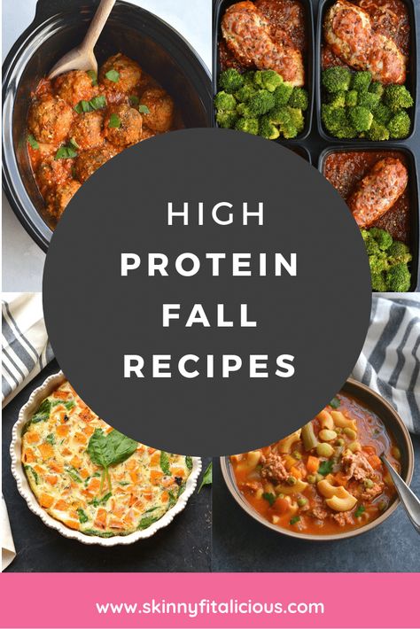 High Protein Fall Recipes Dinners, Healthy Gluten Free Fall Recipes, Clean Fall Meals, Healthy High Protein Fall Meals, Clean Eating Fall Recipes Dinners, High Protein Fall Salad, Healthy Autumn Meal Prep, Macro Friendly Fall Dinner Recipes, Healthy Fall Recipes High Protein