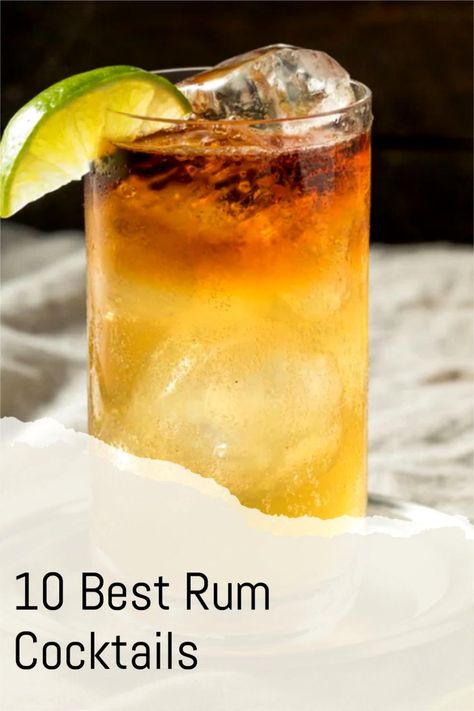 Whether you’re looking for ways to use rum you already have or planning a tropical-themed party, the most popular rum cocktails are real crowd-pleasers. Though many of these cocktails highlight sweet elements, there are some options for those without much of a sweet tooth. Some of these drinks require more preparation than others, but no matter your bartending skill level, you’ll find a great option here! Popular Mixed Drinks Cocktail Recipes, Cocktail Rum Recipes, Most Popular Cocktail Recipes, Easy Rum Cocktails Recipes, Mixed Rum Drinks, Rum Wedding Cocktails, Classic Rum Cocktails, Rum Mixed Drinks Recipes, Rum Cocktails For A Crowd