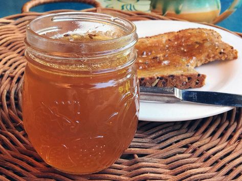 Honey Jelly | Pacific Pectin Inc. Honey Jelly Recipe, Honey Jelly, Green Bean Salad Recipes, Homemade Jelly, Jelly Recipe, Pepper Jelly, Jam And Jelly, Fall Soups, Jelly Recipes