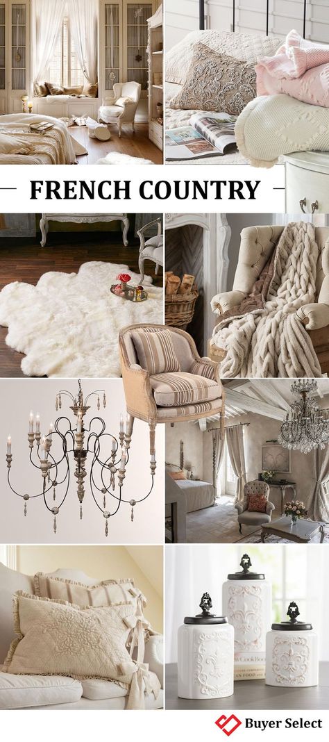 Our curated French country decor and design inspiration images cover the spectrum of French design from refined, provincial style to rustic country cottage. Browse through a gorgeous collection of upholstered dining chairs, French beds, reclaimed wood country dining tables, toile bedding and chandeliers. #frenchcountry #frenchcountrybedding #frenchcountryideas #frenchcountrybedroom French Beds, Rustic Country Cottage, French Style Chairs, Toile Bedding, French Country Bedding, Country Dining Tables, Modern French Country, Country Rugs, Provincial Style