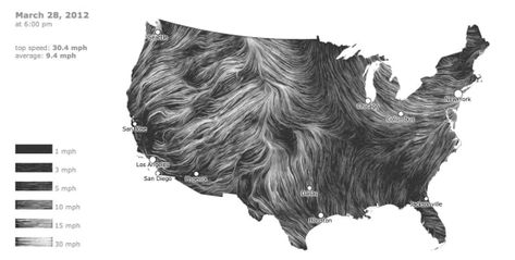 A Mesmerizing Visualization Of Wind In The U.S. Wind Map, See World, America Map, United States Map, The Windy City, See The World, World Cultures, Interesting Articles, Data Visualization