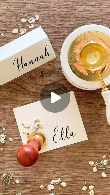 Wedding Shower Food, Elegant And Timeless Wedding, Diy Place Cards, Place Card Table Wedding, Bridesmaid Luncheon, Wax Sealing, Crafts Cards, Bridal Shower Brunch, Baby S Breath