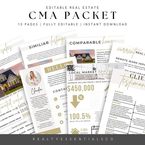 Cma Real Estate, Realtor Templates, Realestate Marketing, Real Estate Templates, Legal Advice, Make Design, Marketing Trends, Cover Pages, Luxury Real Estate