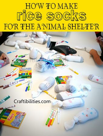 Animal Shelter RICE SOCKS - GIVING BACK - How to help - Great for kids! Service Project Ideas, Rice Sock, Animal Shelter Donations, Animal Shelter Design, Service Learning Projects, Service Projects For Kids, Cat Diy Crafts, Community Service Ideas, Community Service Projects