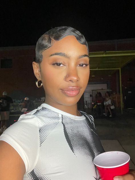 Finger Waves Short Hair, Short Hair Inspo, Short Shaved Hairstyles, Short Box Braids Hairstyles, Natural Hair Short, Hair Short Cuts, Natural Hair Short Cuts, Cut Life, Short Hair Pixie