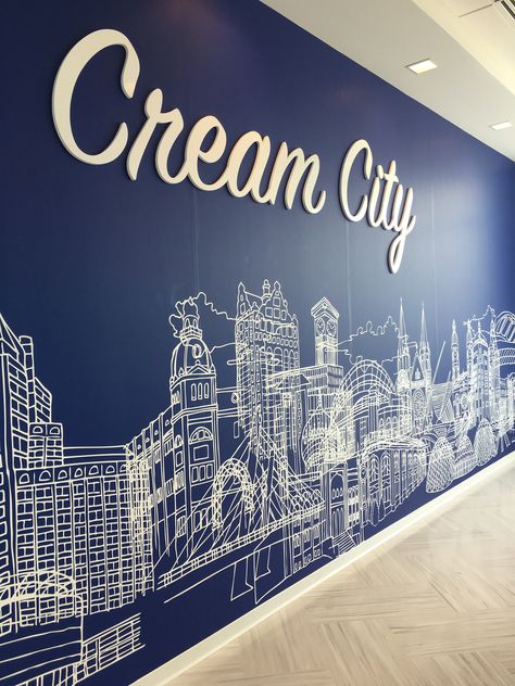 Behance :: Search Corporate Wall Art, Corporate Wall Mural, Canteen Design, Ruangan Studio, Donor Wall, Corporate Event Design, Graphic Wall Art, Interactive Walls, Environmental Graphic Design