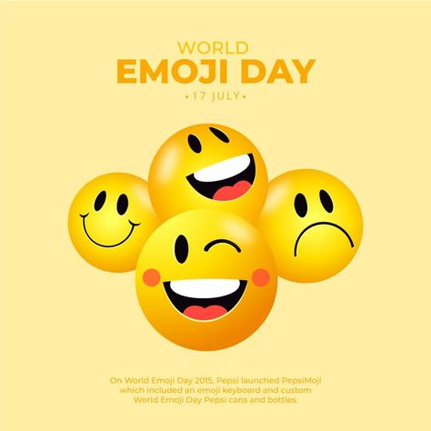 World Emoji Day 17 July Poster Design Template Emoji Day, World Emoji, World Emoji Day, Poster Graphic Design, Emoji Keyboard, Post Design, Graphic Design Posters, Graphic Design Templates, Social Media Post