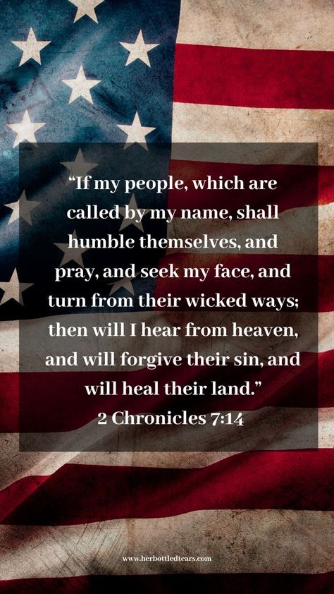 Spiritual Wellbeing, Kjv Verses, 2 Chronicles 7:14, July Quotes, Patriotic Quotes, Pray For America, Wicked Ways, I Love America, Verse Art