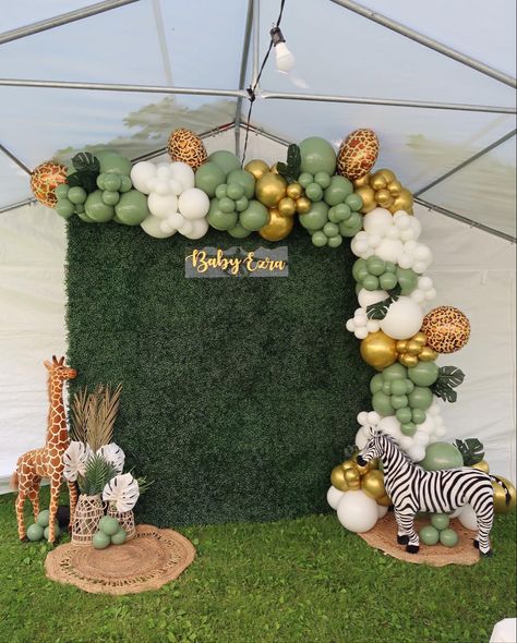 Safari Birthday Decor, Safari Birthday Party Balloon Arch, Safari Theme Balloon Arch, Safari Balloon Garland, Baby Shower Ideas Safari, Safari Baby Shower Backdrop, Safari Baby Shower Boy Decorations, Balloon Safari Decoration, Backdrop Safari Theme