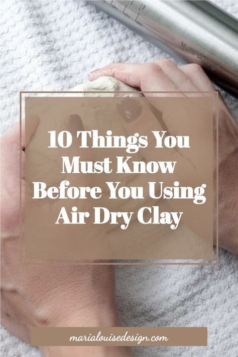 Dried Clay Ideas, How To Sculpt With Air Dry Clay, Air Dry Clay Beads How To Make, Recipe For Air Dry Clay, Working With Clay Ideas, Air Clay Projects Ideas, Dollar Tree Air Dry Clay, Spoon Rest Air Dry Clay, Air Dry Clay Nature Projects