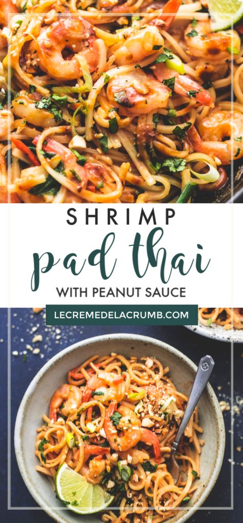 Noodles Pad Thai Recipe, Shrimp Recipes Thai, Rice Noodle And Shrimp Recipes, Path Thai Recipe, Easy Shrimp Pad Thai, Fish Noodles Recipe, Pad This Recipe, Recipes With Pad Thai Noodles, Shrimp Noodles Recipes Healthy