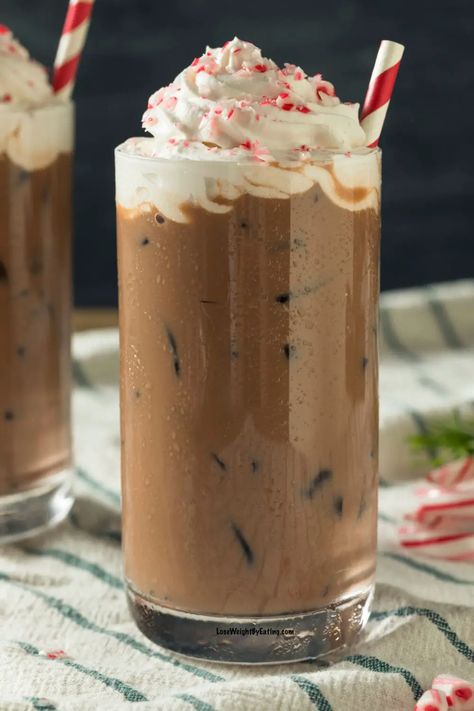 Peppermint Mocha Iced Coffee, Mocha Creamer Recipe, Iced Peppermint Mocha, Mocha Iced Coffee, Homemade Peppermint Mocha, Peppermint Mocha Creamer, Mocha Creamer, Peppermint Mocha Recipe, Homemade Coffee Creamer