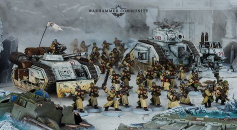 Valhallan Ice Warriors 40k, Ice Warrior, Warhammer 40k Tabletop, Ice Warriors, Dnd Crafts, Grim Dark, 40k Armies, 40k Imperial Guard, Best Color Schemes