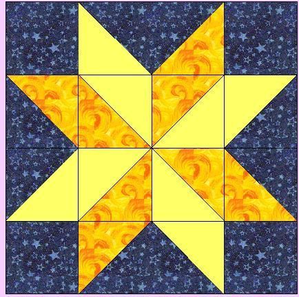 Hunters Star, Simple Quilting, Hunters Star Quilt, Missouri Quilt, Quilting Blocks, Blue Quilt, Quilt Modernen, Quilt Block Patterns Free, Half Square Triangle Quilts