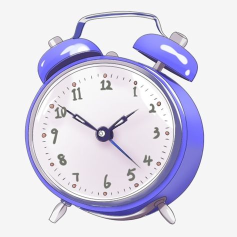 Alarm Clock Png, Blue Alarm Clock, Simple Alarm Clock, Clock Clipart, Free School Supplies, Clock Alarm, Blue Clocks, Blue Banner, Clock Hands