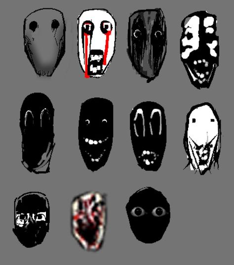 Monster Scary Art, Creepy Face Drawing Reference, Horror Faces Drawing, Ideas For Background Drawing, Scary Drawing Reference, How To Draw Scary Faces, Horror Artstyles, Scary Face Reference, How To Draw Scary Eyes