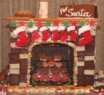 Gingerbread Fireplace, Shelf Fireplace, House Cookies, Gingerbread House Cookies, Window Painting, Christmas Cake, On The Shelf, Gingerbread House, Elf On The Shelf