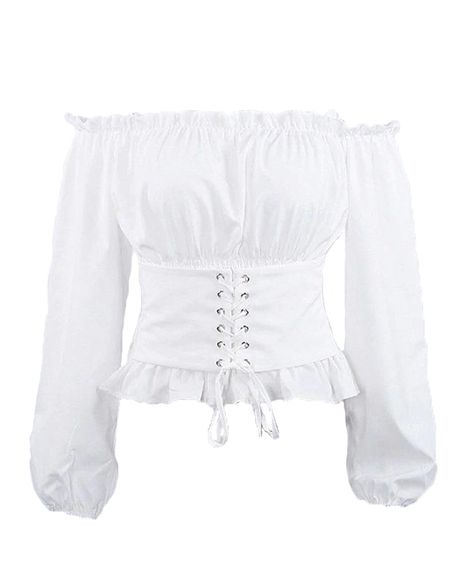 Pirate Top Women, Pirate Blouse Women, White Pirate Shirt, White Bustier Top, Medieval Pirate, White Off Shoulder Top, White Bustier, Top Bustier, Pirate Shirts