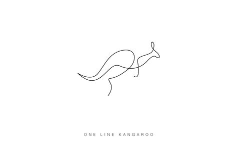 Joey Tattoo Kangaroo, Kangaroo Line Art, Made In Australia Tattoo, Fine Line Kangaroo Tattoo, Small Australian Tattoo, Kangaroo Tattoo Design, Fine Line Tattoo Australia, Australia Themed Tattoo, Australian Inspired Tattoos