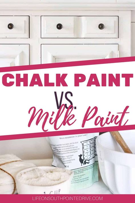 Learn the difference between chalk paint and milk paint and how to transform your outdated furniture! | How to Use Milk Paint | Milk Paint | Milk Paint Furniture | Chalk Paint or Milk Paint | #paintingtips #milkpaint #chalkpaint Milk Painted Furniture, Milk Paint Furniture Tutorial, Chalk Paint Vs Milk Paint, Milk Paint Diy, Diy Furniture On A Budget, Farmhouse Furniture Diy, Furniture Chalk Paint, Milk Paint Furniture, Refinish Furniture