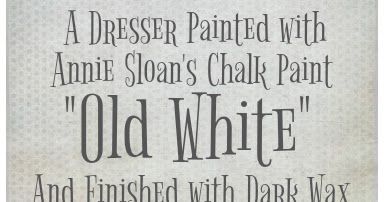 This is our first piece of furniture that we painted with Annie  Sloan Chalk Paint. The color that we chose was "Old White" in   effort... Annie Sloan Old White, Paint Combinations, Dark Wax, Annie Sloan Chalk Paint, Annie Sloan, Chalk Paint, Painted Furniture, Helpful Hints, Chalk