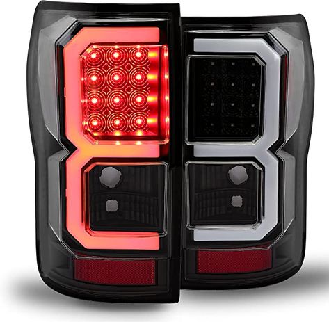 Amazon.com: ECOTRIC Pair Tail Lights Taillights Brake Lamps Compatible with 2007-2013 Toyota Tundra Pickup Truck LED Tube Style Clear Lens Black Housing Passenger and Driver Side : Automotive Tail Lights Cars, Custom Tail Lights, Tail Light Design, Car Tail Lights, Custom Motorcycle Tail Lights, 2007 Toyota Tundra, 2013 Toyota Tundra, Led Tubes, Led Tail Lights