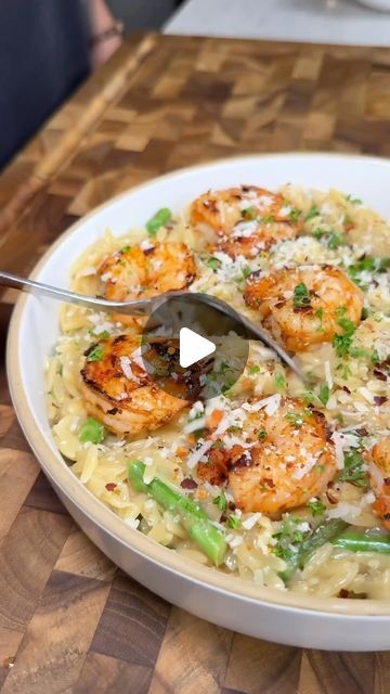 One Pan Lemon Orzo Pasta With Shrimp, Easy 1 Pan Lemon Orzo Pasta With Shrimp, Chicken And Shrimp Orzo, Lemon Shrimp Orzo With Asparagus, Lemon Orzo With Shrimp, Shrimp Orzo Asparagus Recipes, Scallops And Orzo Recipe, Lemon Orzo Pasta With Shrimp, Lemon Orzo Shrimp Asparagus