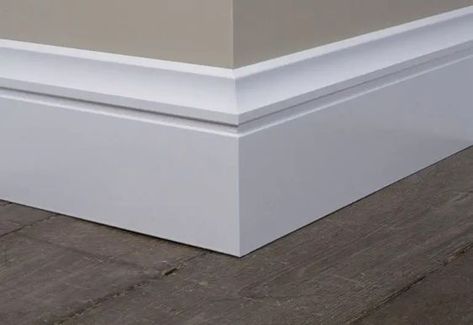 27 Baseboard Styles and Molding Ideas for Your House Craftsman Baseboard Shoe Molding, Base Molding Ideas Modern, Base Boards Ideas Baseboards Designs, Built Ins Around Baseboard Heat, Updating Baseboards, Basement Molding Ideas, Floor Baseboard Ideas, Colonial Trim Interior, 1x4 Trim Baseboards