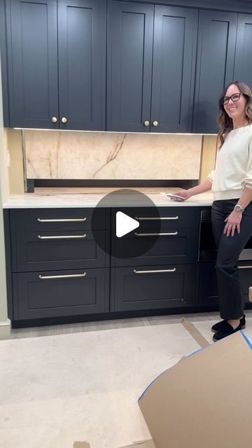 Newton Kitchens & Design on Instagram: "Behind this backsplash is a hidden appliance garage!⁣ ⁣ #hiddenspaces #uniquestorage #appliancegarage #kitchendesign #customkitchen #kitcheninspo #customcabinets #cabinetry" Kitchen Appliances Hidden, Kitchen Cabinets Hiding Appliances, Kitchen Garage For Appliances, Hidden Appliances Cabinet, Recessed Appliance Garage, Appliance Garage Sliding Door, Quartz Backsplash With Outlets, Hidden Rice Cooker Cabinet, Instant Pot Storage Cabinet