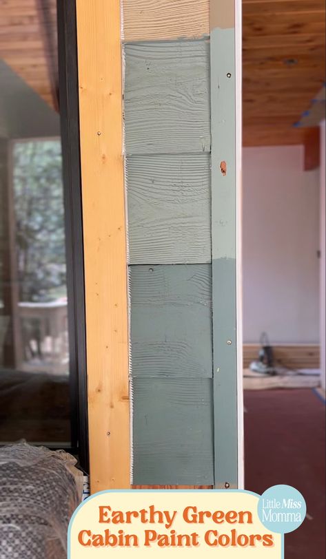 Lake Arrowhead Cabin Paint Colors (Interior and Exterior) - Make, nest - Little Miss Momma A Frame Paint Colors, Cabin Paint Colors Interior, Exterior Cabin Colors, Cabin Exterior Colors, Exterior Cabin, Lake Arrowhead Cabin, Cabin Paint Colors, Cabin Colors, Log Cabin Exterior