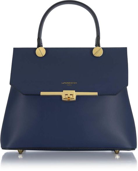 #CommissionLink Le Parmentier Atlanta Top Handle Satchel Bag w/Shoulder Strap in Navy Blue #Fashion #Handbags Navy Blue Handbags, Navy Blue Bag, Modern Handbag, Hot Handbags, Navy Bag, Fall Handbags, Blue Handbags, Classic Handbags, Luxury Purses