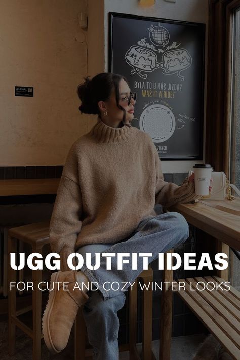 Uggs Outfit Ideas for Cute and Cozy Winter Looks Casual Errands Outfit Winter, Uggs Fashion, Errands Outfit Winter, Ugg Outfit Ideas, Style Uggs, Uggs Outfit Ideas, Uggs Outfit Winter, Stay At Home Outfits, Leggings Outfit Winter