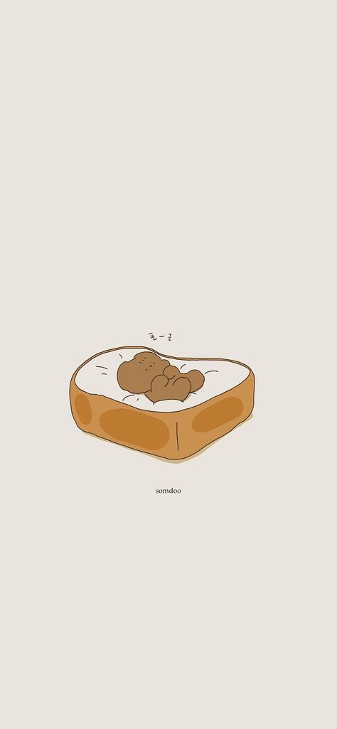 Cute Bread Wallpaper, Bread Wallpaper, Iphone Wallpaper Cute, 심플한 그림, We Bare Bears Wallpapers, Lines Wallpaper, Cute Pastel Wallpaper, Soft Wallpaper, Phone Wallpaper Patterns