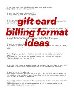 How do you write a payment bill?
How do you send a billing email? Gift Card Billing Format For Dating, Gift Card Billing Format For Celebrity, Format To Bill Client For Gift Card, Birthday Billing Format For Client, How To Bill Client For Gift Card Format, Format For Billing Client For Gift Card, Gift Card Billing Format, Card Billing Format, Long Distance Relationship Birthday